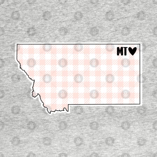 USA States: Montana (pink plaid) by LetsOverThinkIt